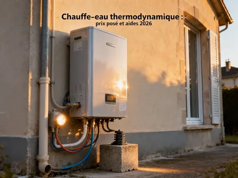 Pompe à chaleur extérieure installée sur une maison en France